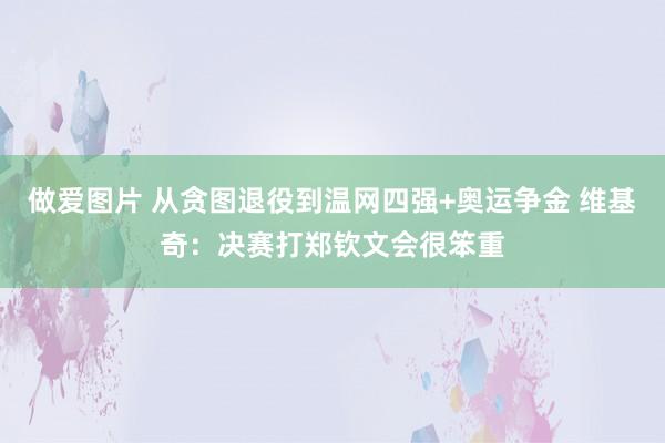 做爱图片 从贪图退役到温网四强+奥运争金 维基奇：决赛打郑钦文会很笨重