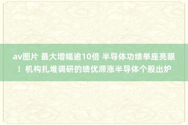 av图片 最大增幅逾10倍 半导体功绩举座亮眼！机构扎堆调研的绩优滞涨半导体个股出炉