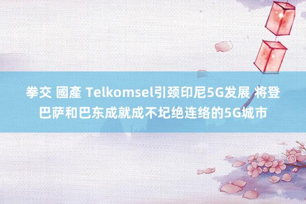拳交 國產 Telkomsel引颈印尼5G发展 将登巴萨和巴东成就成不圮绝连络的5G城市