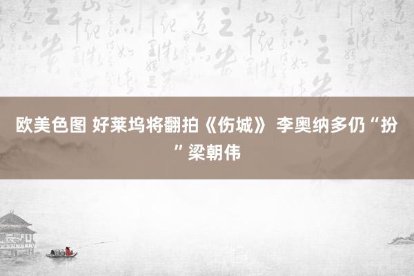 欧美色图 好莱坞将翻拍《伤城》 李奥纳多仍“扮”梁朝伟