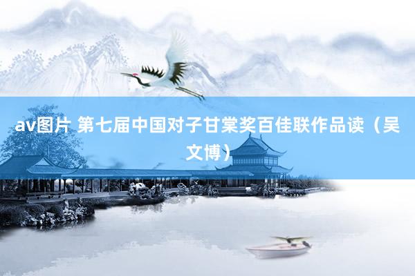 av图片 第七届中国对子甘棠奖百佳联作品读（吴文博）